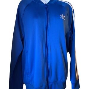Adidas Originals Blue Track Jacket Men’s M Trefoil Zip